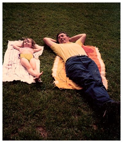 1990 - granddaughter Kate and Rob taking a breaking.jpg